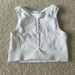 Aerie Classic White Ribbed Top